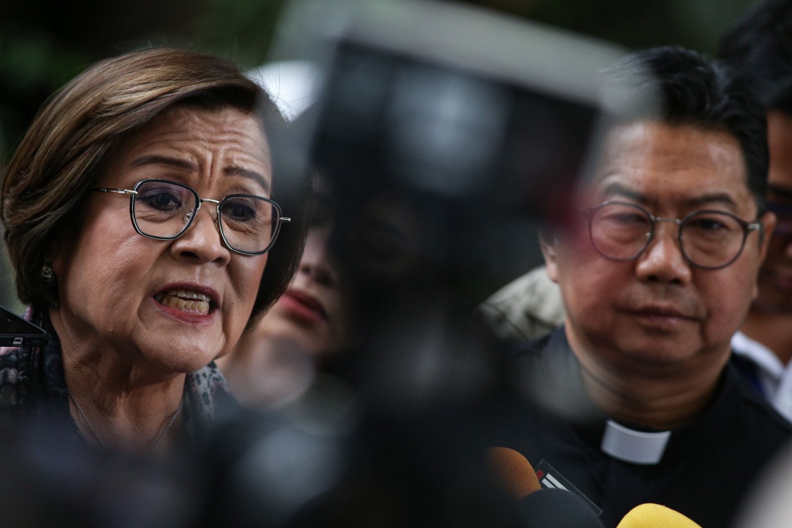 House Senior Deputy Minority Leader Leila de Lima and 2025 Ramon Magsaysay Award awardee Fr. Flavie Villanueva filed a perjury case at the Department of Justice on Monday, 09 March 2026, against 18 former Marines who claimed to have delivered cash for former representative Zaldy Co.