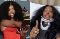 SZA shows off her neck brace as she recovers from two herniated discs, a reminder of the grueling injury that led her to spend 30 days meditating and practicing yoga at an Indian ashram.