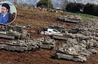 MOJTABA Khamenei (inset), the son of Iran’s slain supreme leader Ayatollah Ali Khamenei, was chosen by Iran’s Assembly of Experts as the country’s new supreme leader on 8 March 2026. Israeli tanks gather at a position along the Israel-Lebanon border as the Middle East war escalates.