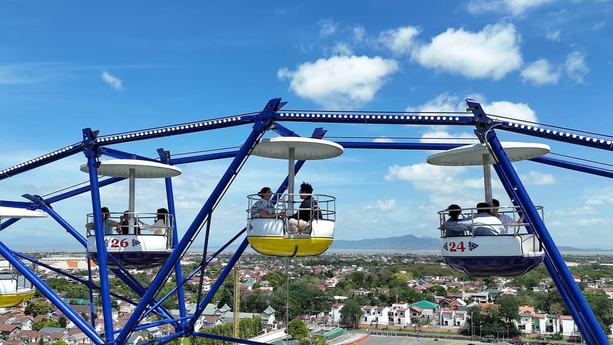A SWEEPING view of the park from 130 feet above.