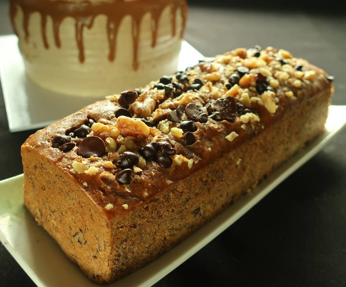 CHOCOLATE Banana Walnut Loaf.
