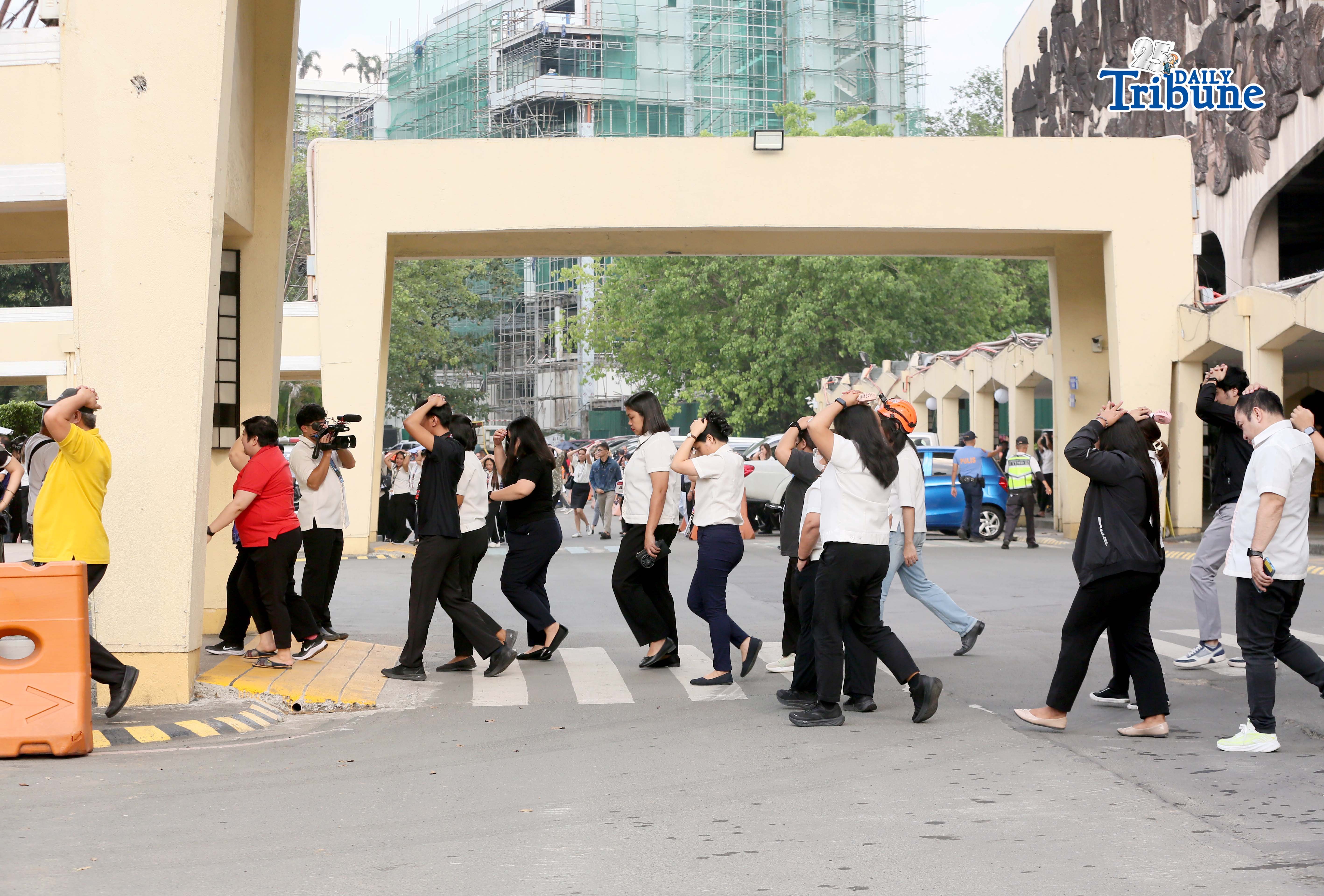 Quezon City hall Earthquake Drill