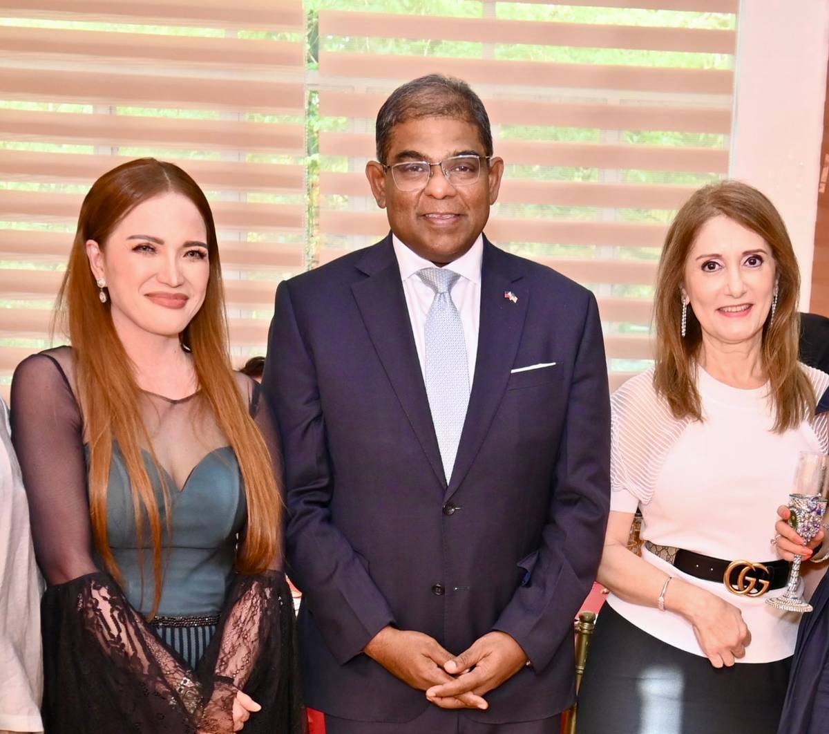 MAGS Cue, Malaysian Ambassador Abdul Malik Melvin Castelino and Georgette Wilson.