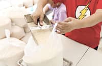 ONLY for some A vendor scoops P20-per-kilo rice as a long line of buyers gathers under the midday sun for a staple that has come to be a barometer of the Marcos administration.