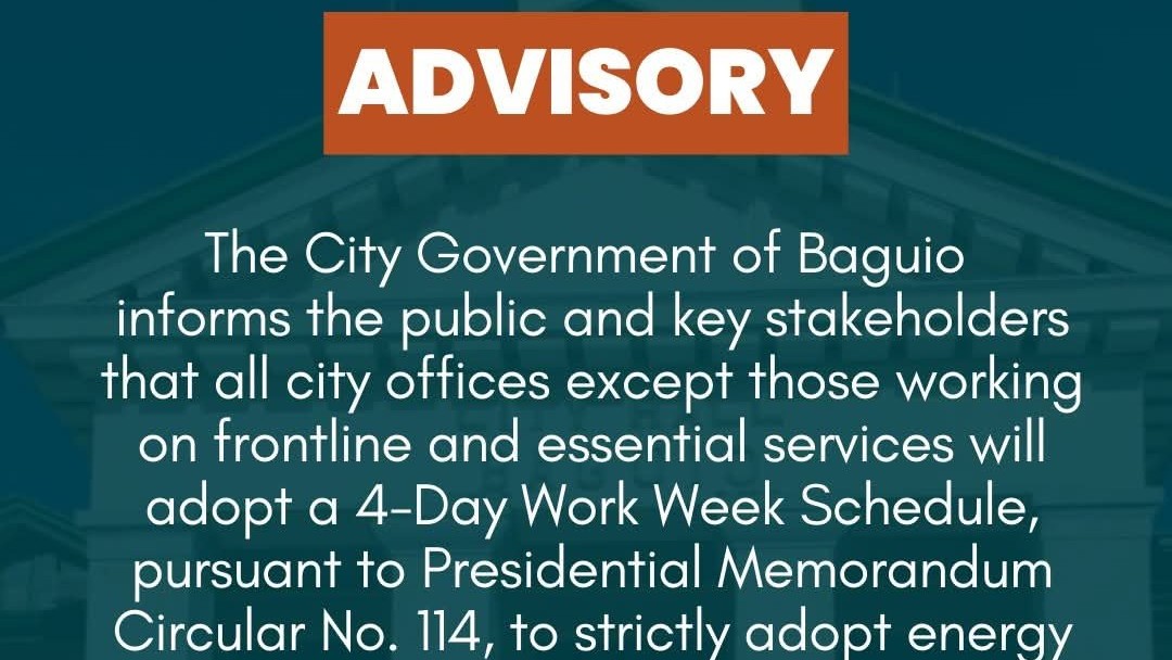 Baguio City adopts four-day workweek to boost energy conservation