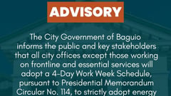 Baguio City adopts four-day workweek to boost energy conservation
