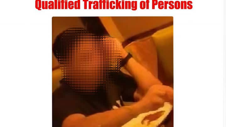 Subject of an arrest warrant for qualified human trafficking