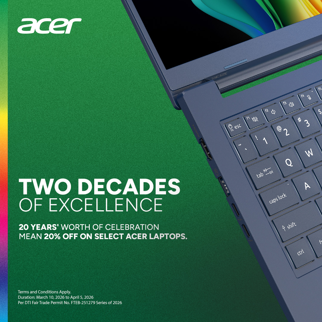 Acer marks 20 years as Phl’s top laptop brand