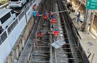 CONSTRUCTION continues on a detention basin along G. Araneta Avenue in Quezon City, a flood-control project spanning Barangays Sto. Domingo and Siena designed to temporarily store rainwater and ease chronic flooding in the area.