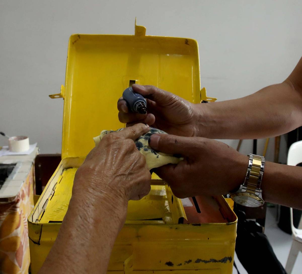 BALLOTS cast Residents vote at San Jose National High School in Antipolo City, Rizal on Saturday to fill the 2nd District seat in the House of Representatives left vacant by the death of Rep. Romeo Acop on 20 December 2025.