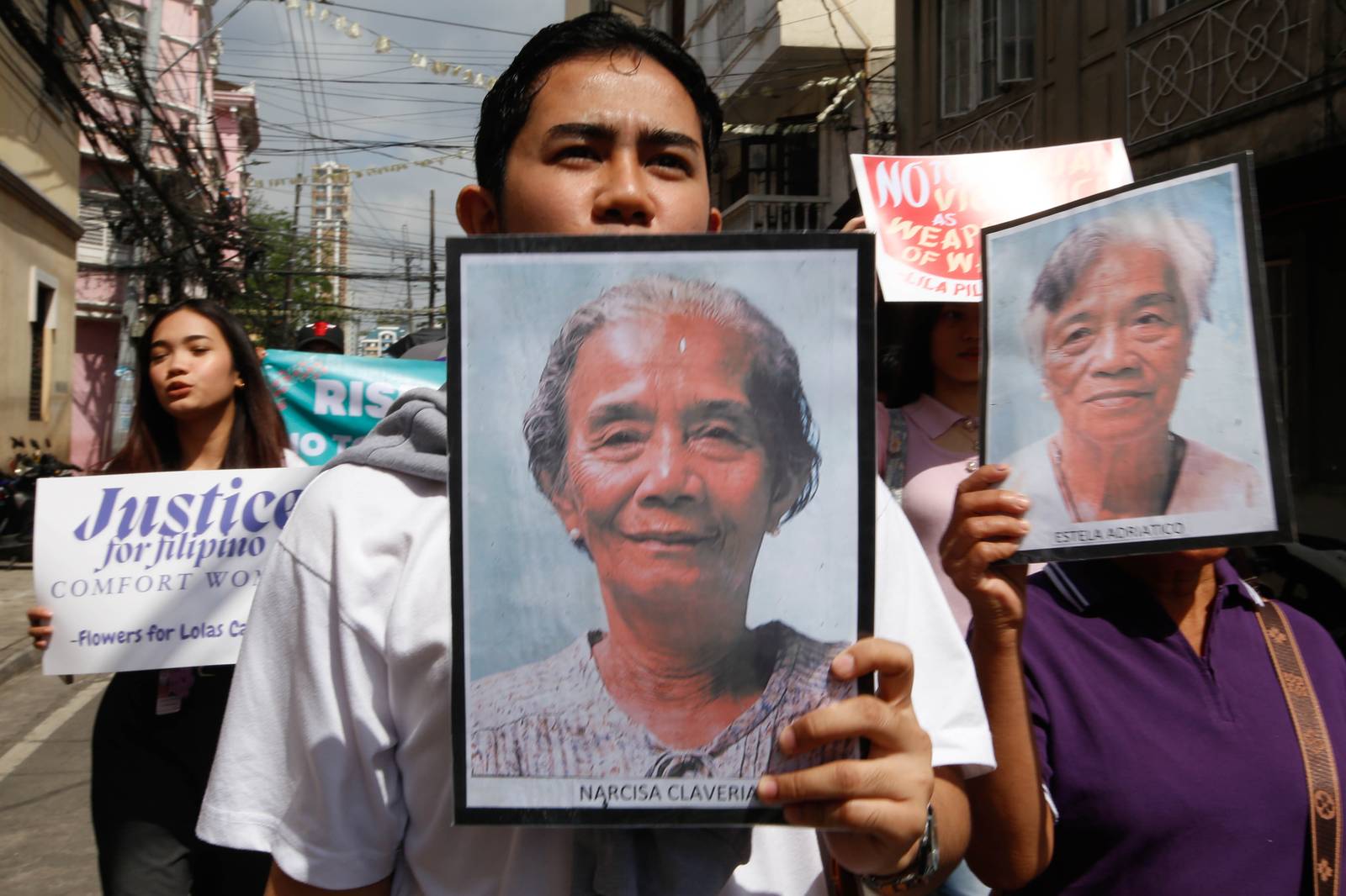 Women's rights advocates from Lila Filipina, Flowers for the Lolas, and Gabriela Women's Party march through Intramuros, Manila on  15 March 2026. Alongside descendants of Filipina "comfort women," they demand justice for atrocities committed during the Japanese occupation. The Walled City, once a garrison for the Japanese Imperial Army, stands as a silent witness to the hundreds of Filipinas who endured abuse within its walls.

The group also condemns the expanded US-Israel wars of aggression in West Asia and Latin America and stands with the women and children targeted by global conflict.
