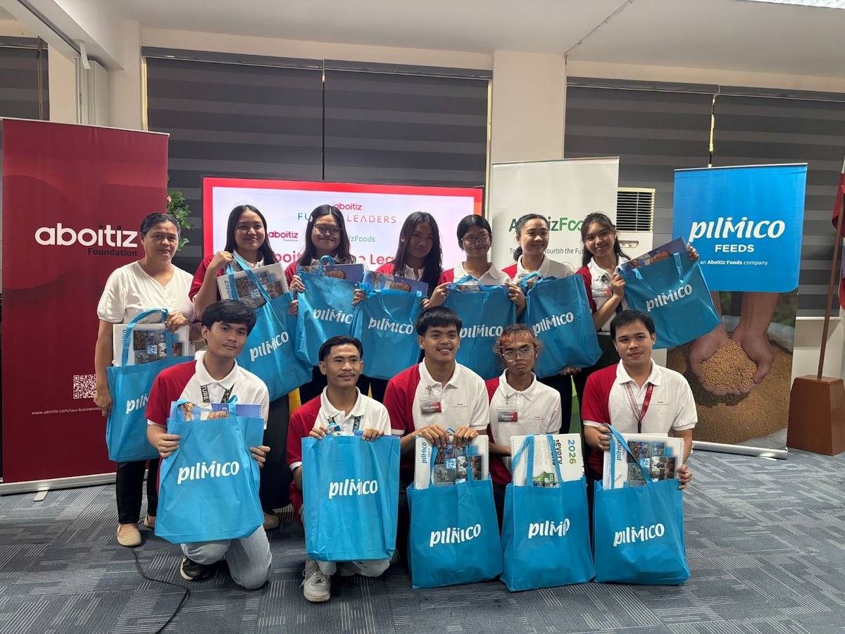 THE future of agriculture The first batch of Aboitiz Future Leaders Scholars from Pampanga State Agricultural University — bright, driven, and ready to lead the next generation of agricultural innovation and sustainability.