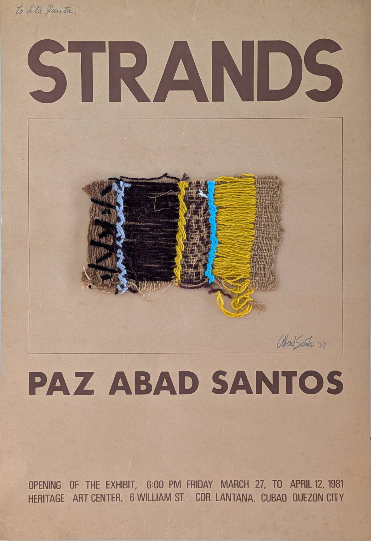 PAZ Abad Santos’ ‘Strands.’