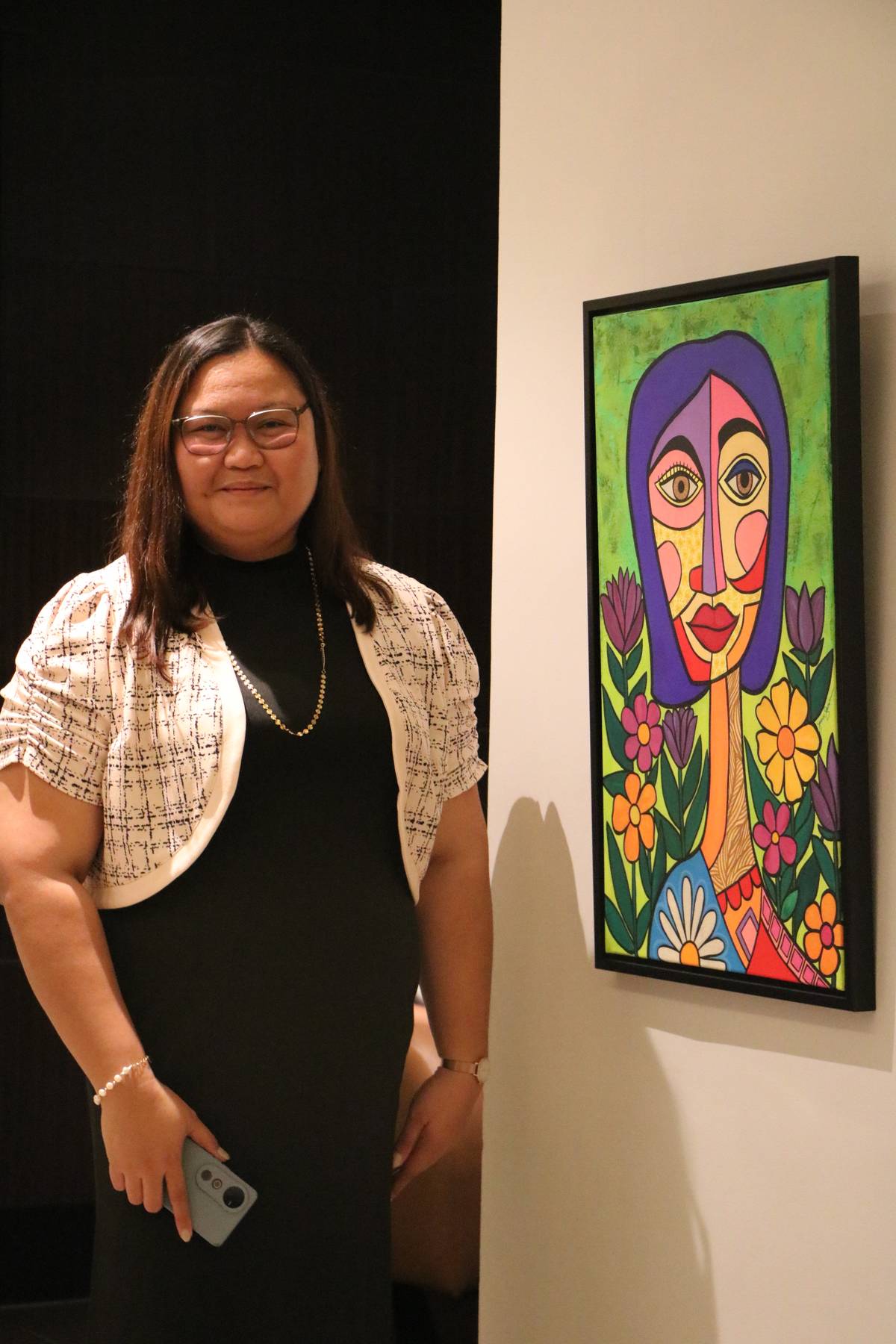 Artist Jamie Samson explores identity and mental health through works influenced by Cubist Pop Art and abstraction.