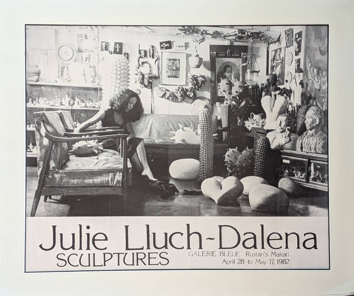 POSTER of an exhibit of Julie Lluch-Dalena’s sculptures.