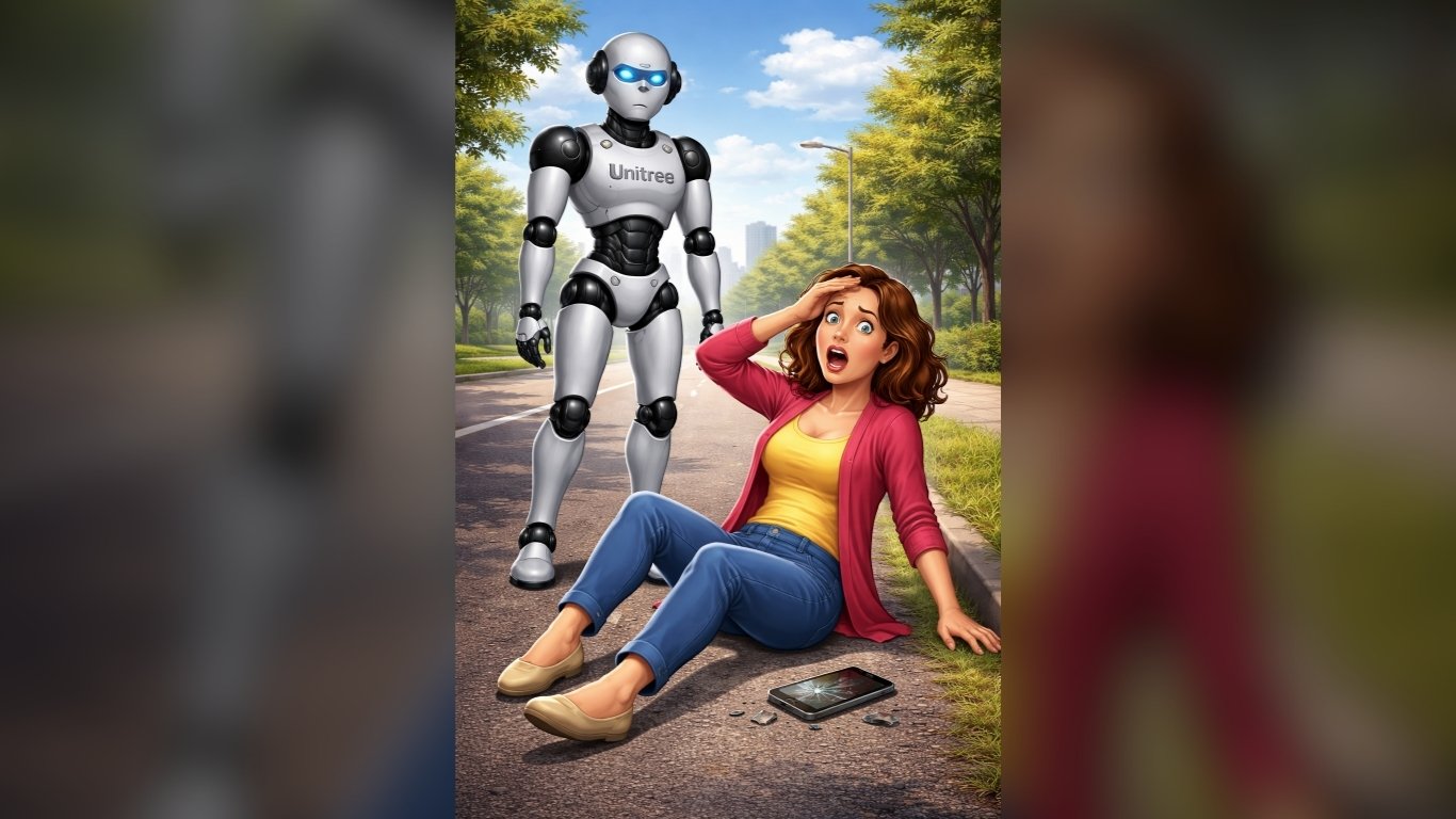 Bot startles woman