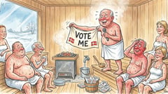 Bets bare all in sauna campaigning