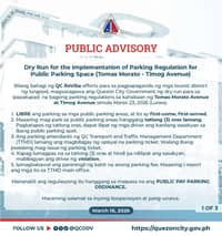 QC imposes temporary parking rules in busy areas