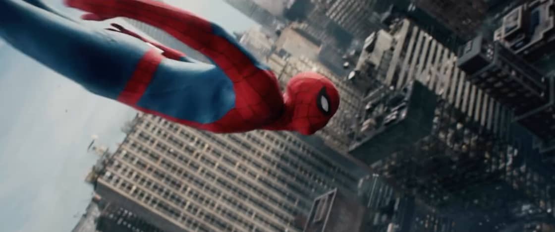 Tom Holland as SpiderMan.
