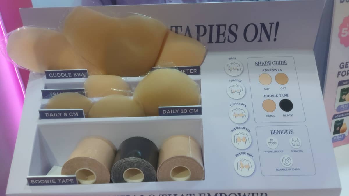 REMOVABLE silicon breast pads and nipple tapes are getting more popular especially for travel
— these are a must-have for summer outfits.