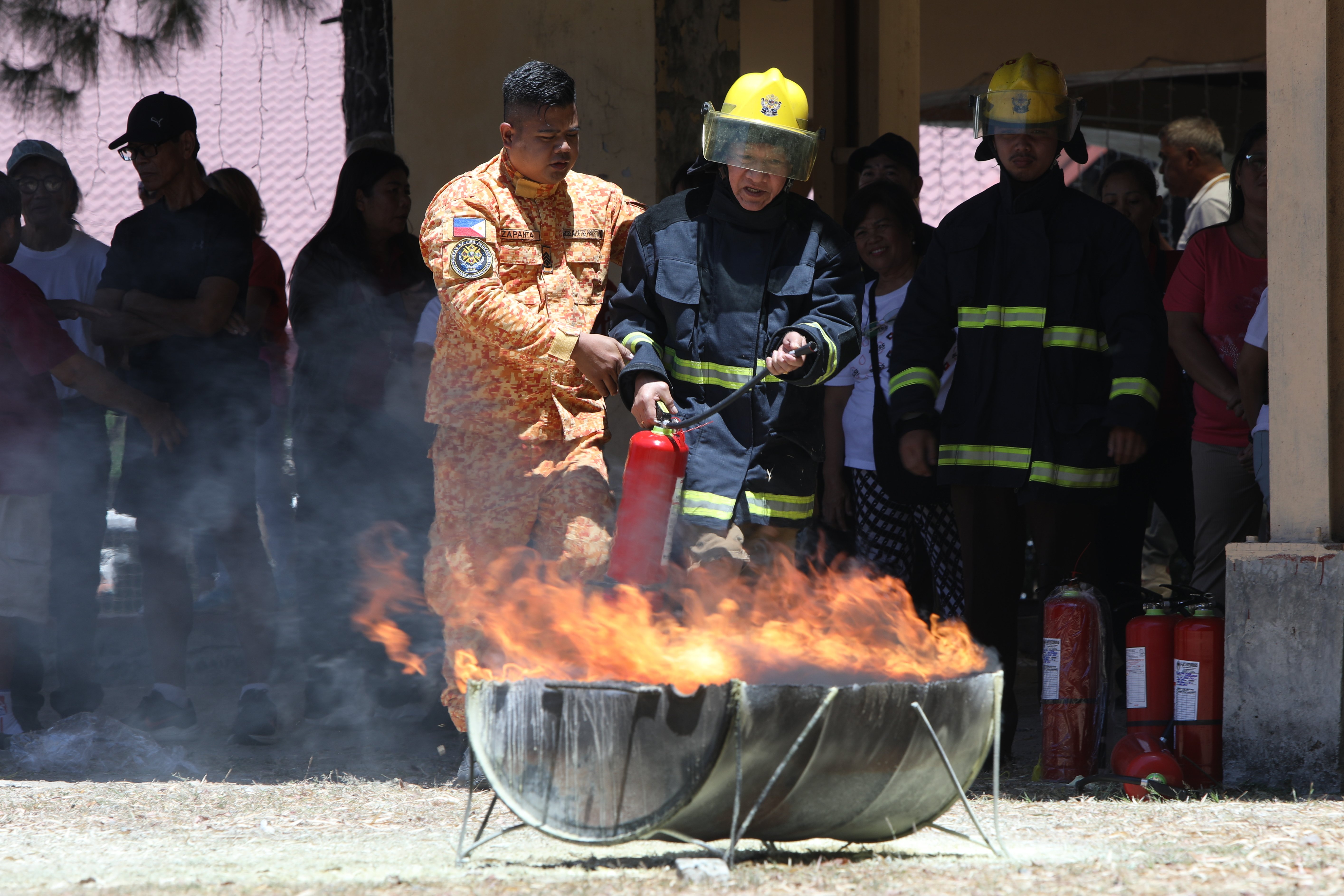 Fire prevention drill at Las Pinas