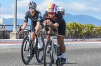 TWO triathletes power along the Davao City Coastal Road in the final stretch of preparation for the BYD IRONMAN 70.3 Davao presented by Aboitiz set to fire off this Sunday.