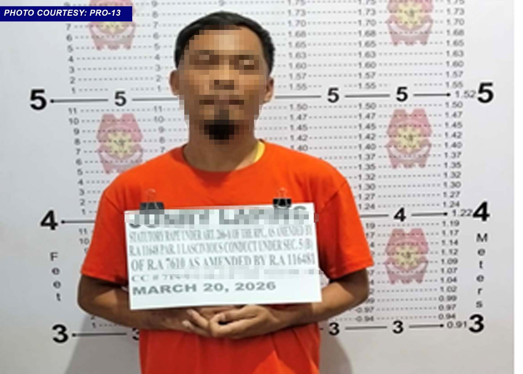 Top regional most wanted in rape, abuse cases nabbed in Surigao del Sur