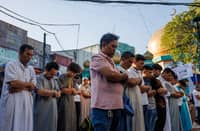 Filipino muslims flock to the Golden Mosque in Quiapo, Manila on Saturday, 21 March 2026, to celebrate Eid al-Fitr.