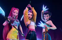 HUNTRIX members Mira, Rumi and Zoey.