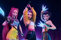 HUNTRIX members Mira, Rumi and Zoey.