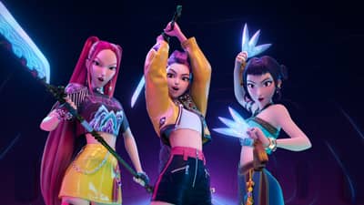 HUNTRIX members Mira, Rumi and Zoey.
