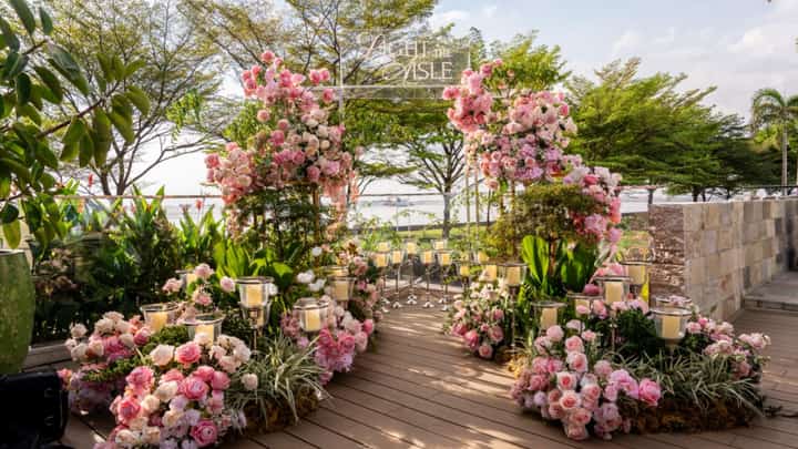 A ROMANTIC garden-inspired setup frames the Pool Bar & Grill at Solaire Resort Entertainment City, part of the 'Light the Aisle: A Luminous Beginning' bridal showcase happening this May.