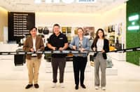 LAUNCH of the Thule Store at MOA shown are (from left): SM senior assistant vice president for Mall Operations, Mr. Perkin So, Jake Bros Inc. director Mr. Merrill Sua, Swedish Ambassador H.E. Anna Ferry, APAC key account manager at Thule, Ms. Mandy So.