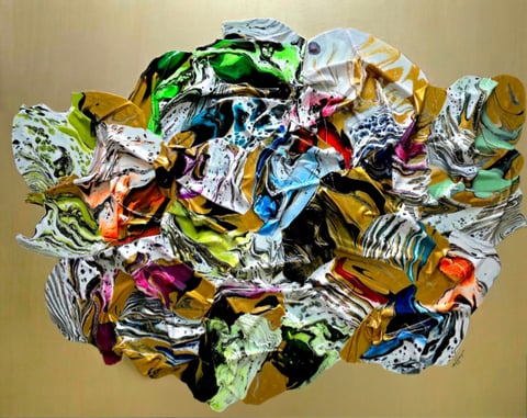 ‘THE Beauty of Becoming,’ Mixed Media, 48 in x 60 in, 2026.