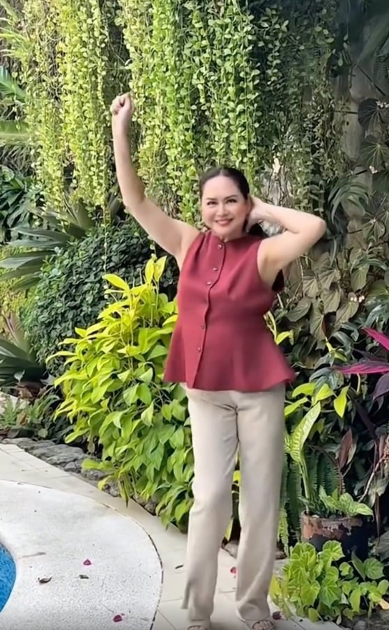CHARO Santos doing the viral 'hawak mo ang beat' dance.