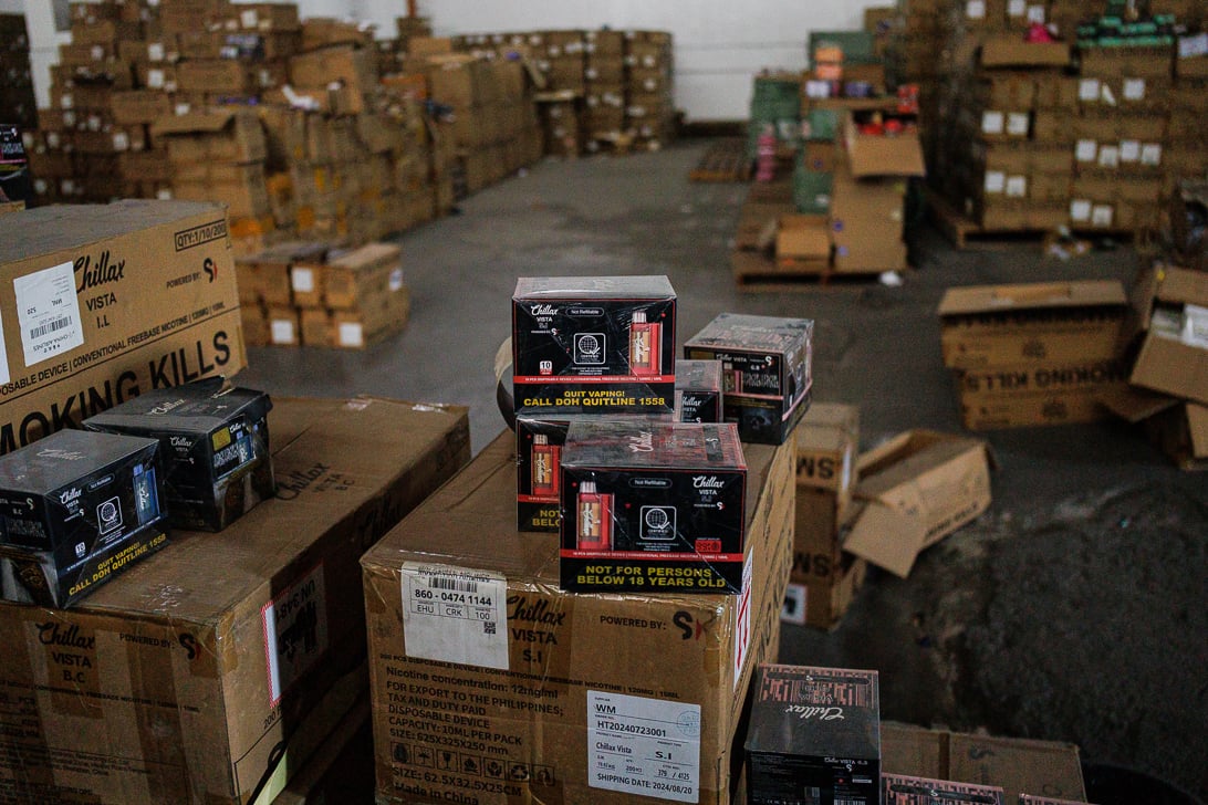 BOC seizes P1.4-B worth of illegal vape products at Navotas warehouse