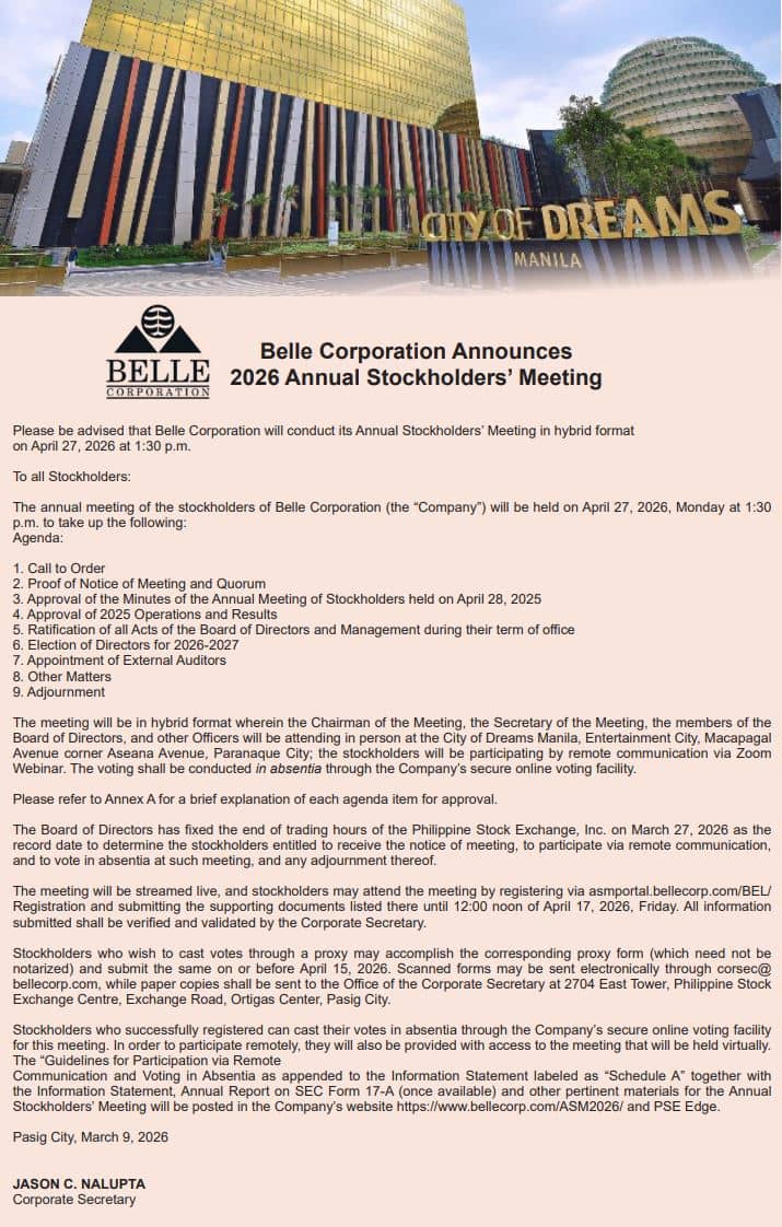 2026 ASM Belle Corporation