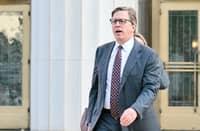 PLAINTIFF’S attorney Mark Lanier leaves Los Angeles Superior Court as jurors continue deliberations in a landmark case against Meta and YouTube over claims their platforms were designed to be addictive to children.