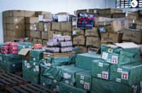 The seized P1.4 billion worth of illicit vaporized nicotine products.