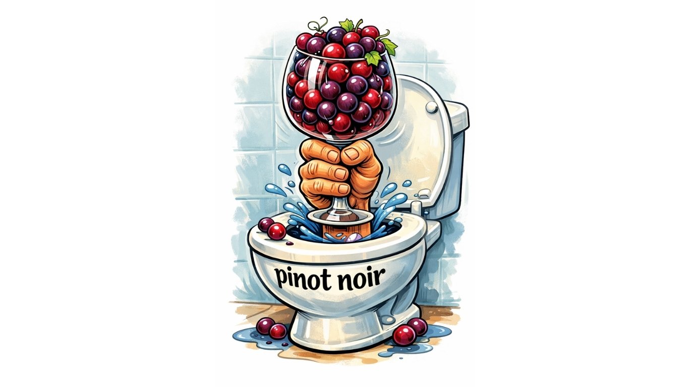 Grape seed in toilet linked to French wine