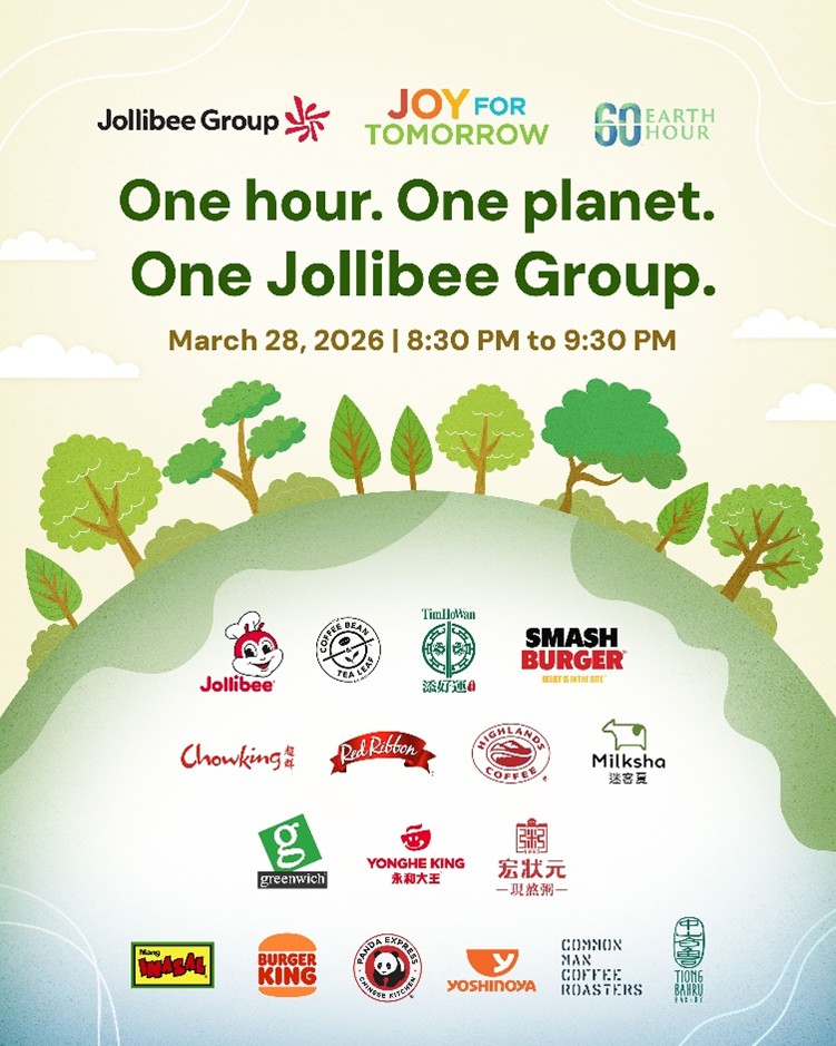 Jollibee Group to switch off lights in 5,354 sites for Earth Hour