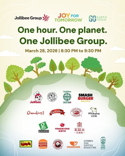 Jollibee Group to switch off lights in 5,354 sites for Earth Hour