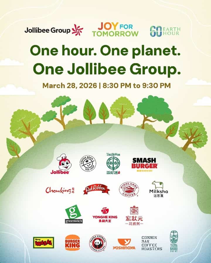 Jollibee Group to switch off lights in 5,354 sites for Earth Hour