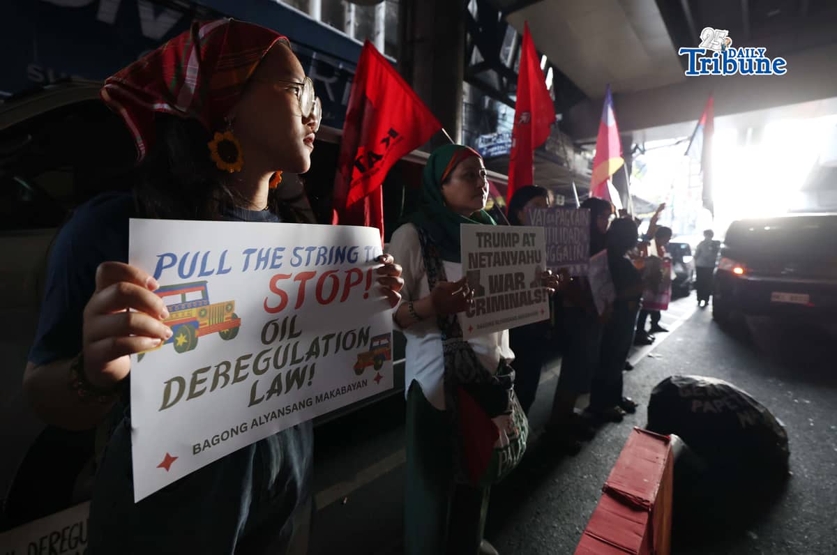 (March 26 2026) Various progressive groups join members of PISTON as part of the No to Oil Price Hike Coalition hold a rally in Cubao, Quezon City on Thursday, March 26, 2026 during the transportation strike as they call for the removal of excise tax and VAT along with consideration to repeal the oil deregulation. Photo/Analy Labor