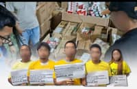 PRO3 seizes ₱1.9M worth of fake cigarettes, contraband in Bulacan operations on 26 March. Five suspects were arrested and face charges for violating tax and intellectual property laws.