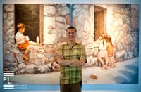TONY Dans stands in front of a diptych of his mother, Araceli Limcaco-Dans. The painting is part of the legacy exhibition of painter and art educator Araceli Limcaco-Dans, titled Cheloy: Impressions from a Beautiful Soul, which will run at the UP Fine Arts Gallery until 31 March.