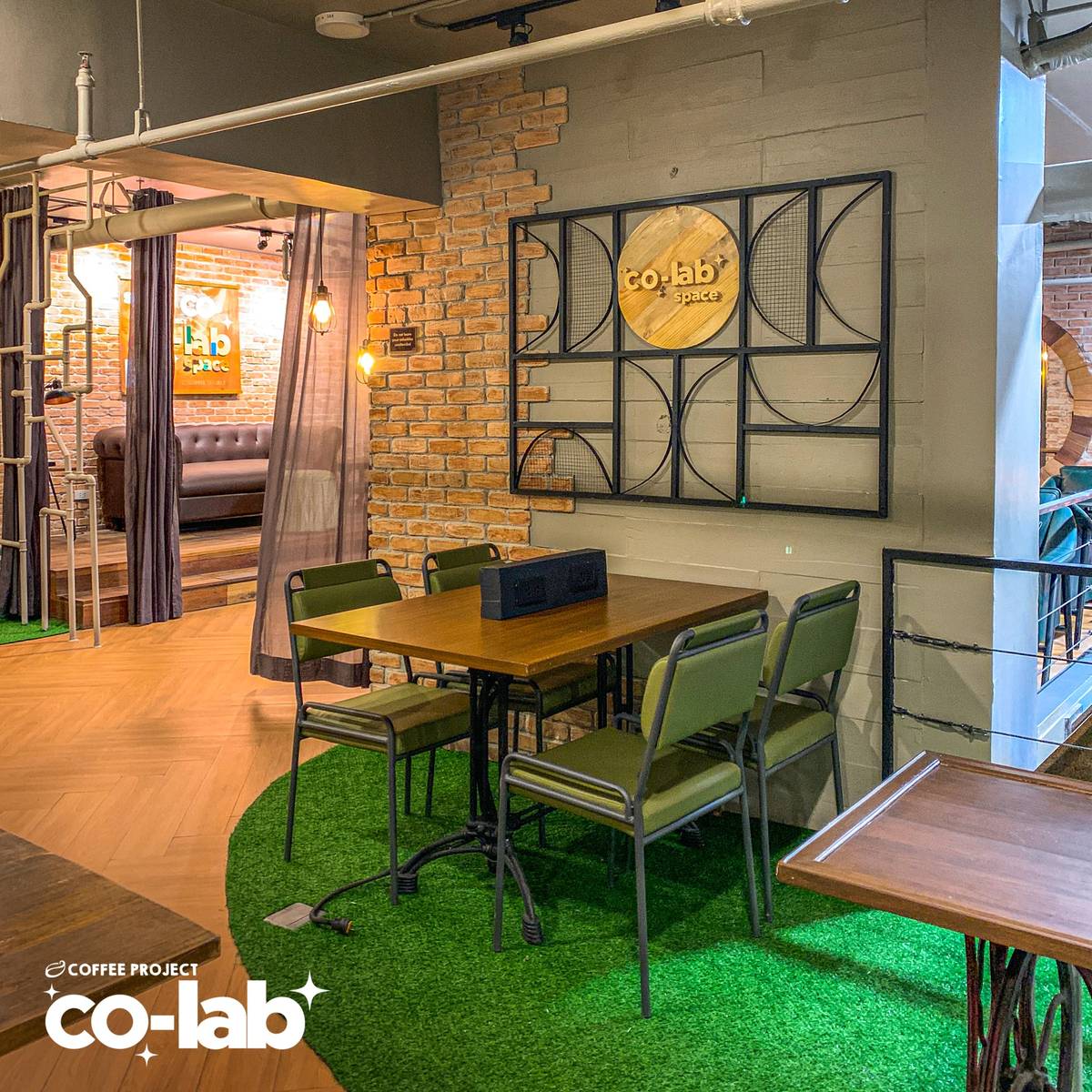 FROM open tables on artificial grass to semi-private nooks behind sheer curtains, the layout offers tailored environments for different privacy needs.