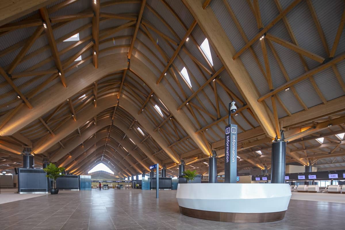 THIS roof is made using glulam from Austria.
