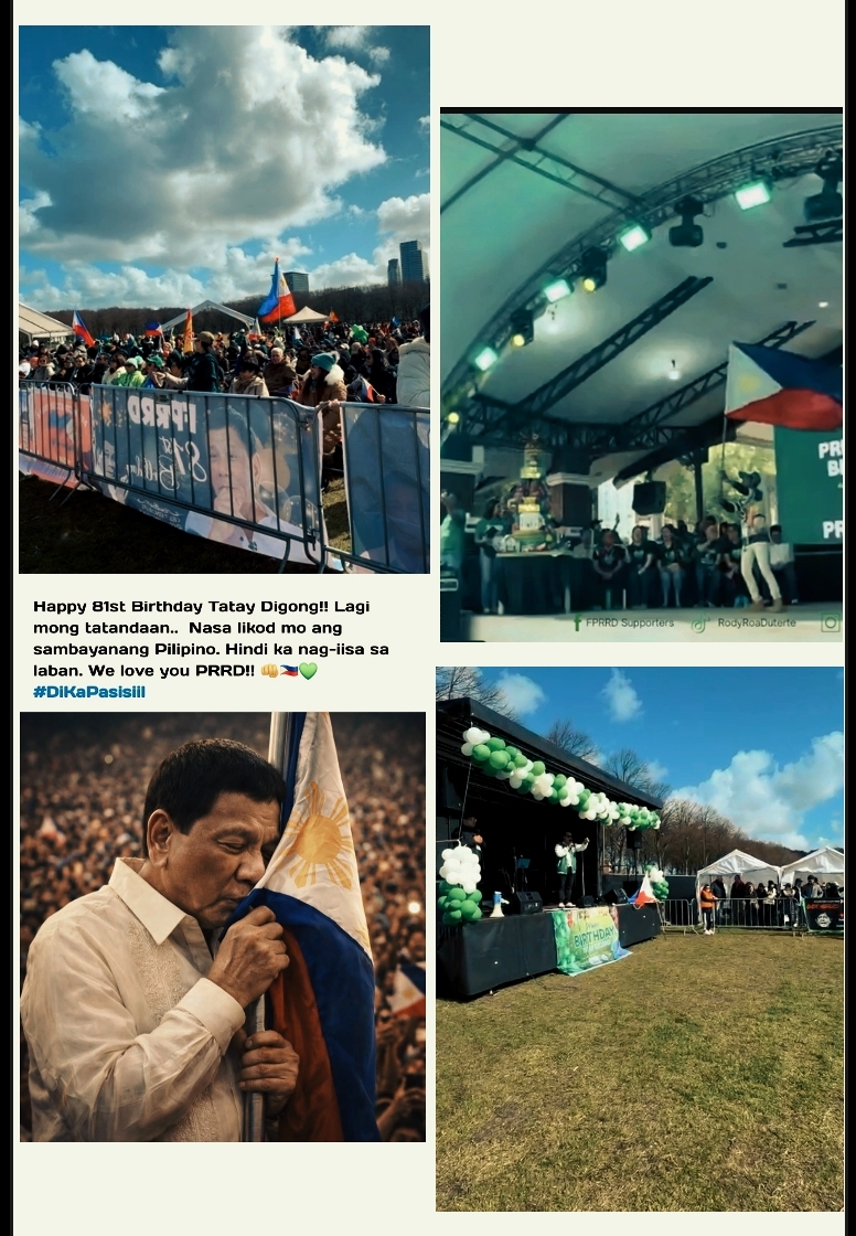 Filipinos greet PRRD on 81st birthday as 'Bring Him Home' calls resound

 