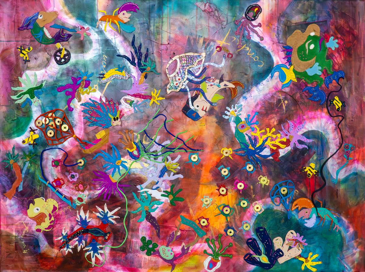 'POLYSEA,' currently on exhibit at Art Basel Hong Kong 2026 with 10 Chancery Lane Gallery.